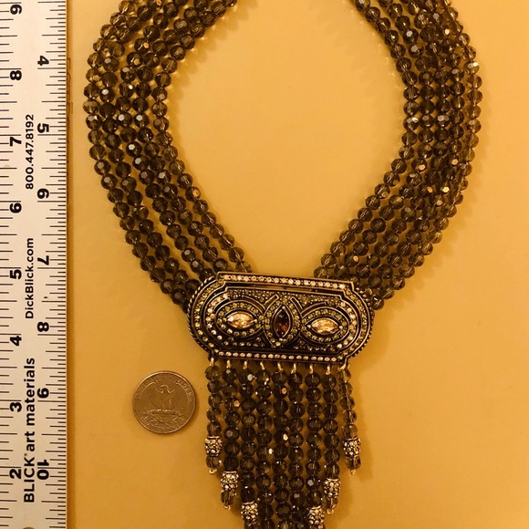 Heidi Daus Swarovski crystal Art Deco necklace - Picture 7 of 15